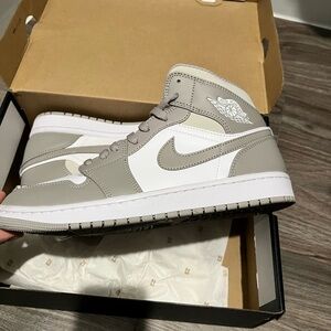Nike air Jordan Gray and White Sneakers